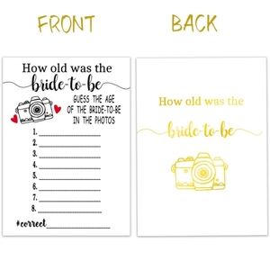 Bride-to-Be Guessing Game Cards (15 Count)